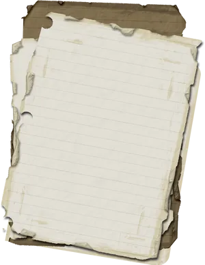 Vintage Lined Paper Stacked Texture PNG image