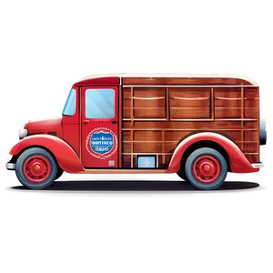 Vintage Mail Truck Design Png 06282024 PNG image