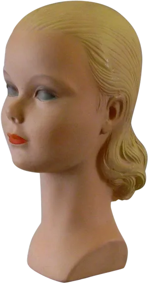 Vintage Mannequin Head Profile PNG image