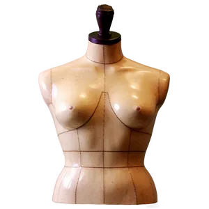 Vintage Mannequin Torso Png Rot PNG image