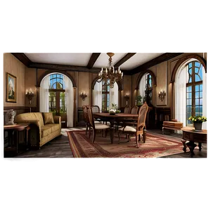 Vintage Mansion Interior Png 05242024 PNG image