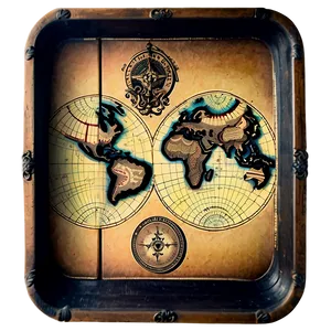 Vintage Map Tray PNG 62 PNG
