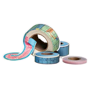 Vintage Map Washi Tape Aesthetic PNG Wjr PNG