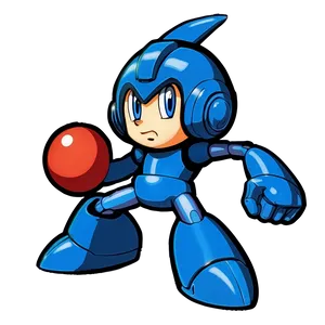 Vintage Mega Man Artwork PNG Uwe