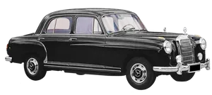 Vintage Mercedes Benz Side View PNG image