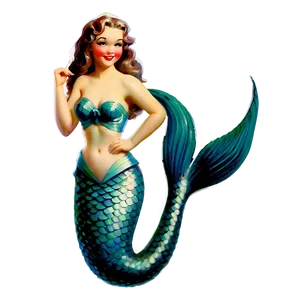 Vintage Mermaid Png 36 PNG image