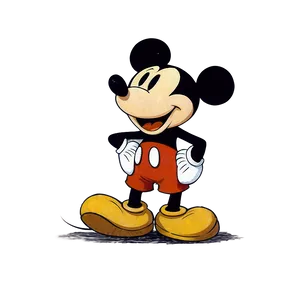 Vintage Mickey Mouse Drawing Png Dwr85 PNG image