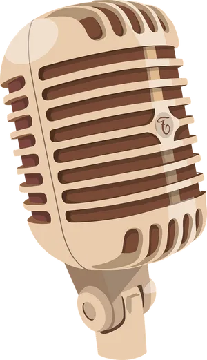 Vintage Microphone Illustration PNG image