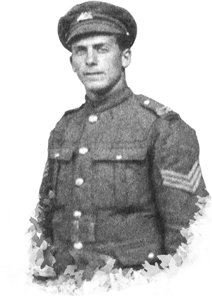 Vintage Military Portrait PNG image