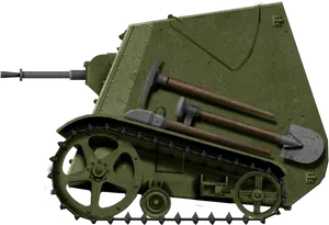 Vintage_ Military_ Tank_ Profile_ View PNG image