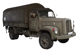 Vintage Military Truck PNG image