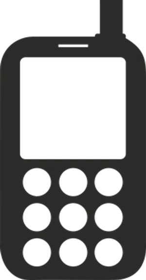 Vintage Mobile Phone Silhouette PNG image