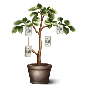 Vintage Money Tree PNG 06272024