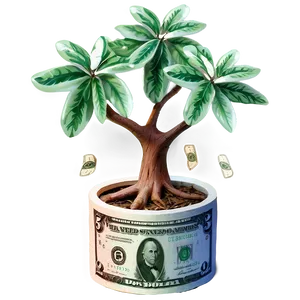Vintage Money Tree PNG Fgv82