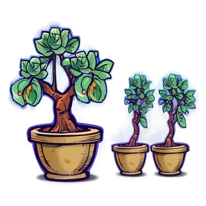 Vintage Money Tree PNG Xej55 PNG
