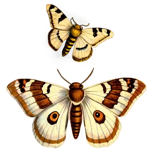 Vintage Moth Illustration PNG Mkt45