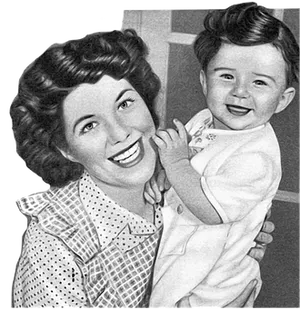 Vintage Mother Child Happiness