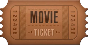 Vintage Movie Ticket Design PNG image