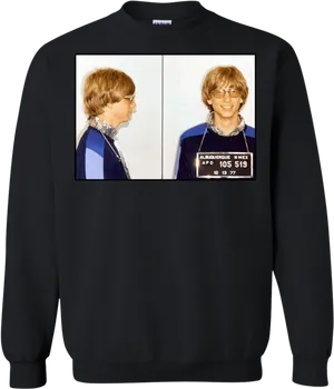 Vintage Mugshot Sweatshirt PNG image