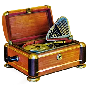 Vintage Music Box Png 06282024 PNG image