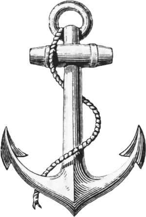 Vintage Nautical Anchor Illustration PNG image