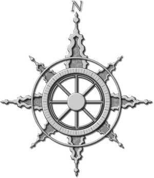 Vintage Nautical Compass Design PNG image
