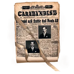 Vintage Newspaper Clipping Png Xsp PNG image