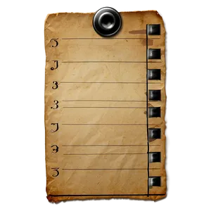 Vintage Note Paper PNG Kca58 PNG