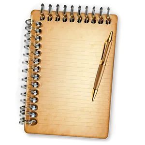 Vintage Notebook Paper Png 05252024 PNG image