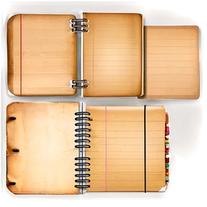 Vintage Notebook Paper Png 05252024 PNG image