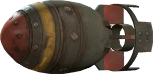 Vintage Nuclear Bomb Model PNG