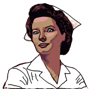 Vintage Nurse Illustration PNG image
