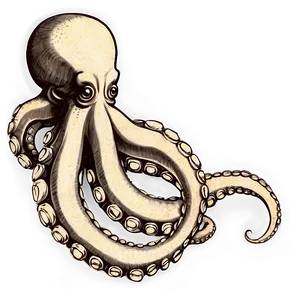 Vintage Octopus Sketch PNG Wsm35 PNG