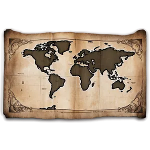 Vintage Old Map Paper Texture PNG Bfw PNG