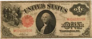 Vintage One Dollar Bill PNG image