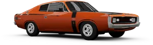 Vintage Orange Chrysler Car PNG