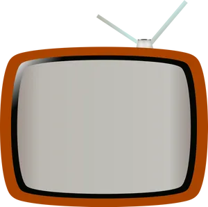 Vintage Orange T Vwith Antenna PNG image