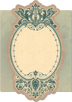 Vintage Ornate Frame Design PNG