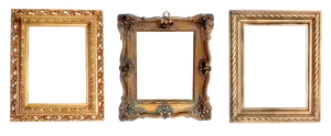 Vintage Ornate Picture Frames PNG