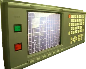 Vintage Oscilloscope Display PNG image