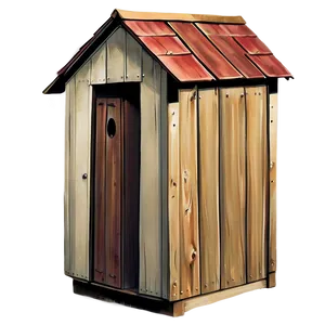 Vintage Outhouse Illustration Png Idq90 PNG image