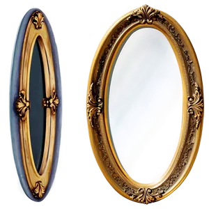 Vintage Oval Mirror Frame Png Slv89 PNG image