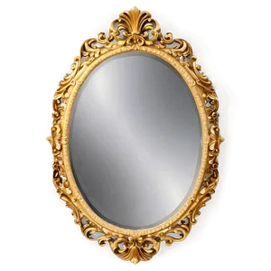 Vintage Oval Mirror Frame Png Yqc PNG image