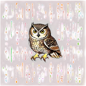 Vintage Owl Drawing Png 44 PNG image
