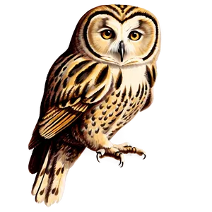 Vintage Owl Drawing Png 67 PNG image