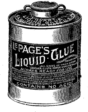 Vintage Pages Liquid Glue Can Illustration PNG