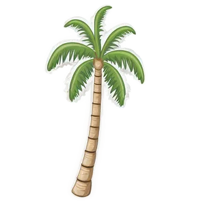 Vintage Palm Tree Emoji PNG Tym