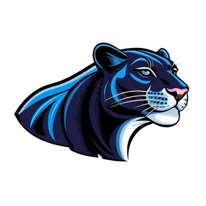 Vintage Panthers Illustration Png 06202024 PNG image