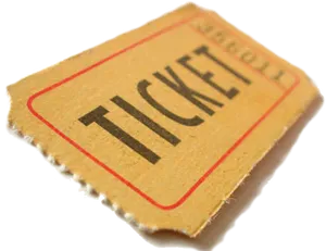 Vintage Paper Ticket PNG image