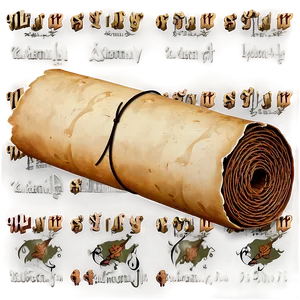 Vintage Parchment Roll Png 05232024 PNG image